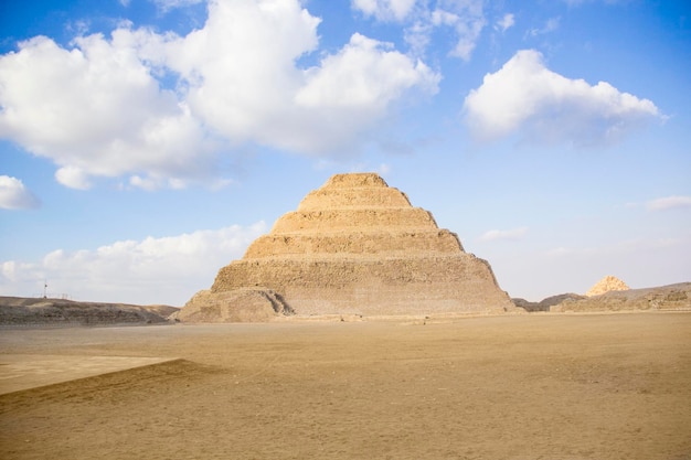 The Pyramid of Djoser (or Djeser and Zoser), or Step Pyramid in the Saqqara necropolis, Egypt