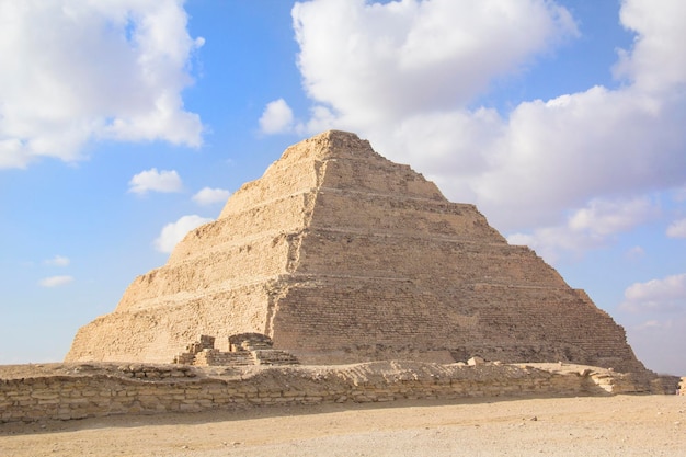 The Pyramid of Djoser (or Djeser and Zoser), or Step Pyramid in the Saqqara necropolis, Egypt