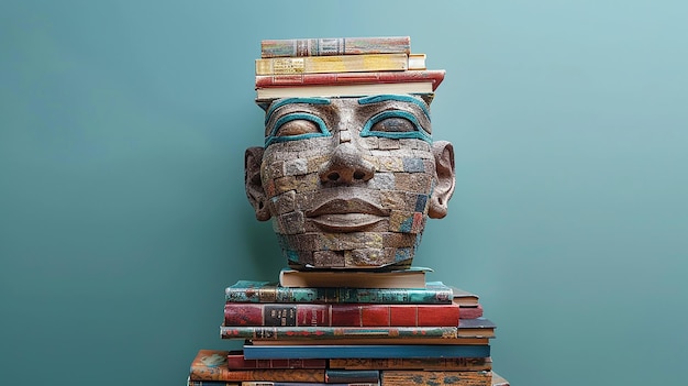 Pyramid of Giza Made of Stacked Books Isolated