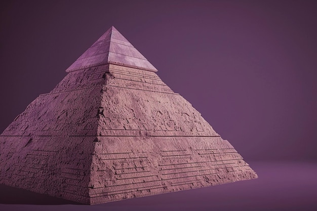 Photo a pyramid made of paper with the letter r on it