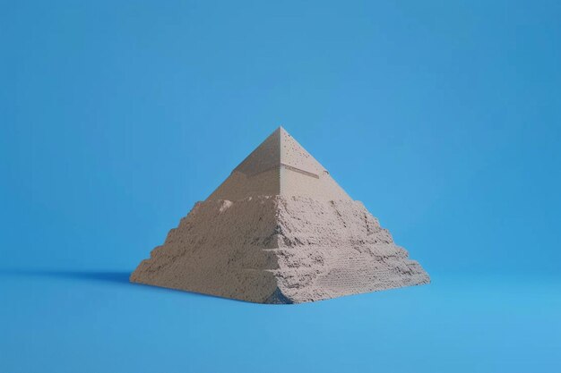 Photo a pyramid made of sand is shown in the picture