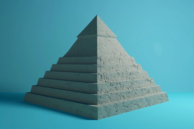 Photo a pyramid made of sand is shown with the word pyramid on it