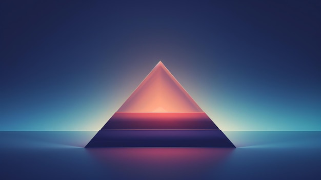 A pyramid with a blue background with the words pyramid on it