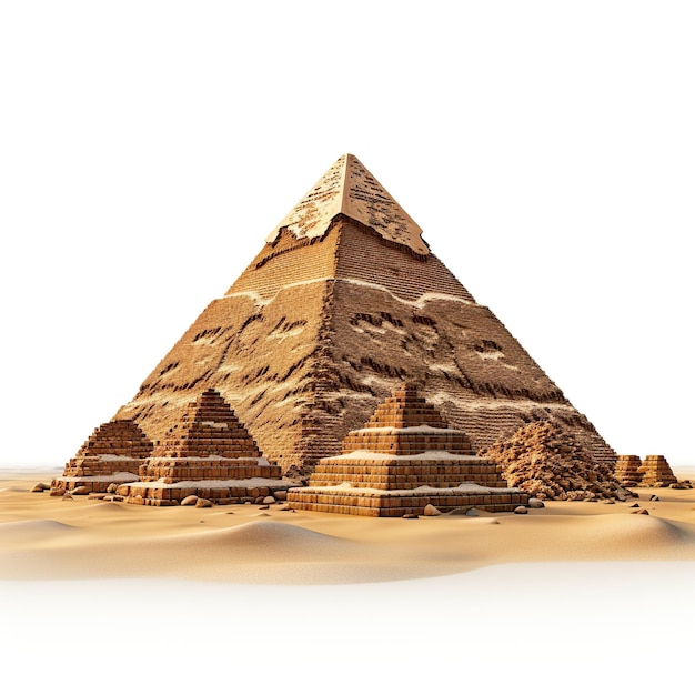 pyramids isolated on white background