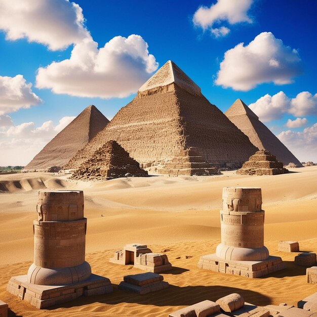 pyramids with the word pyramids on them