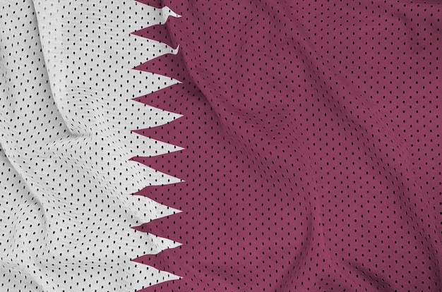 Qatar flag printed on a polyester