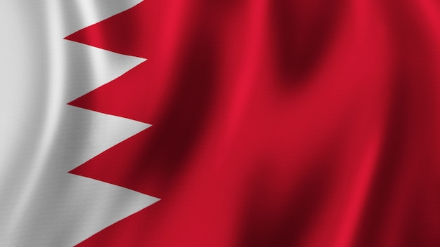 Qatar Flag Waving Closeup 3D Rendering With High Quality Image with Fabric Texture