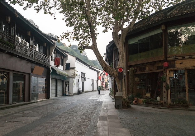 Qinghefang ancient street view in Hangzhou city Zhejiang province China