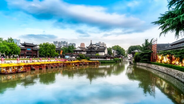 Qinhuai River ancient architectural landscape