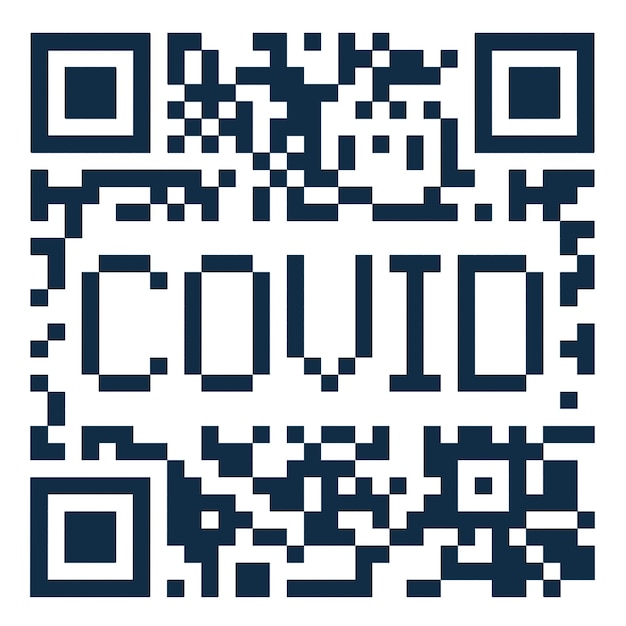 QR code 3d visualization Isolated on a white background Covid