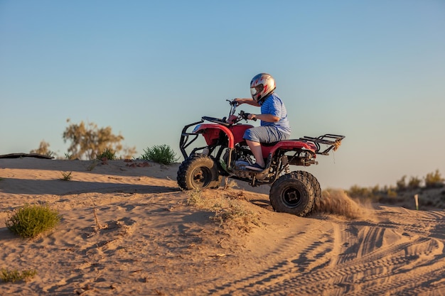 Quad biking in the sand