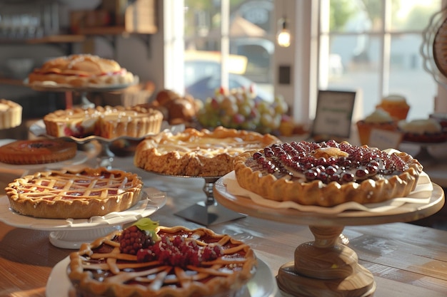 Quaint pie shop offering a selection of sweet and