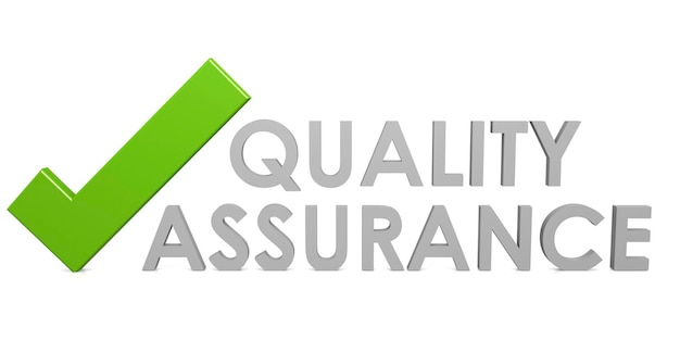 Quality assurance with checkmark isolated