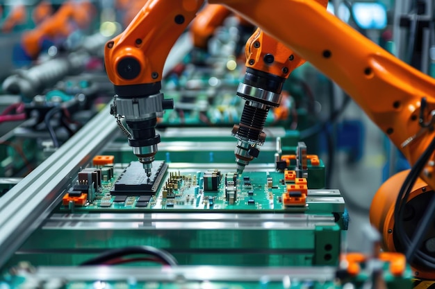 Quality Control of Circuit Board in Electronics Manufacturing Factory