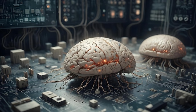 Quantum ComputerStyle Realistic 3D Fusion of Human Brains Biological Computing AI AGI