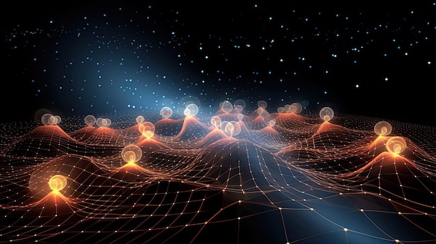 Quantum interference patterns influencing quantum algorithm outcomes showcasing probabilistic nature