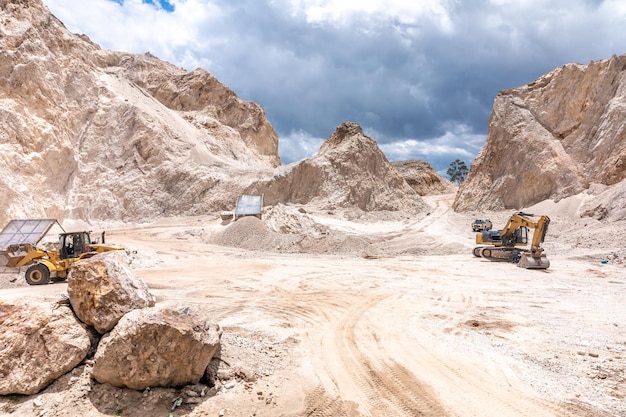 Quarry for extracting sand gravel and stone