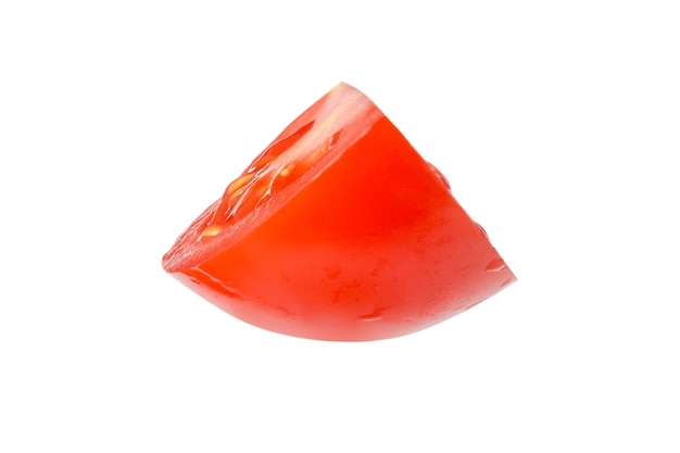 Quartered tomato Fresh juicy Tomato Angle angle Isolated