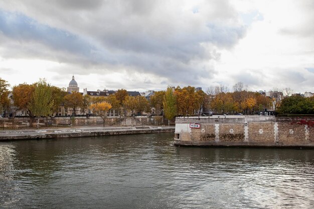 Quays of the Seine in Paris in November