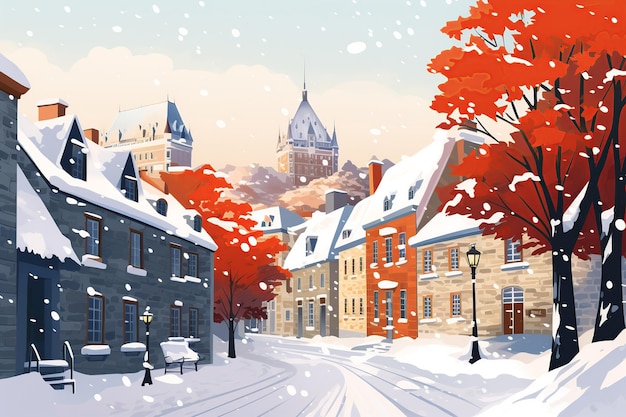 Quebec City's Historic Charm Cobblestone Streets French Elegance and Winter Whimsy