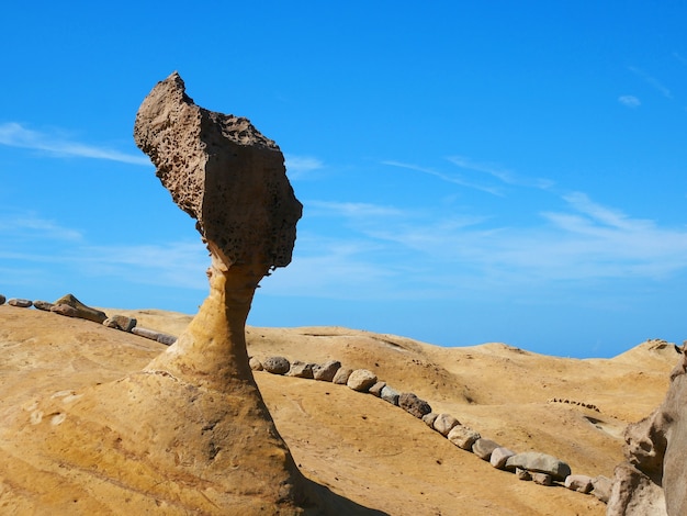 Queen's head Stone on Yehliu Geopark, New Taipei, Taiwan 