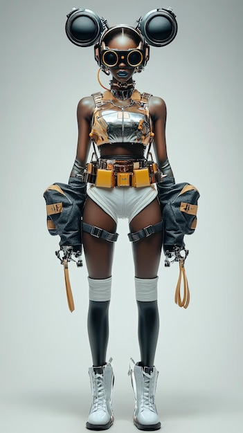 Photo quentin de warren minimalistic breathtaking rihanna robot in a stylish monokins clothing ar 916 v 61 job id 386de201de8047358e9a783072575429