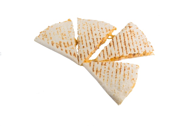 Quesadillas on a white background Isolated