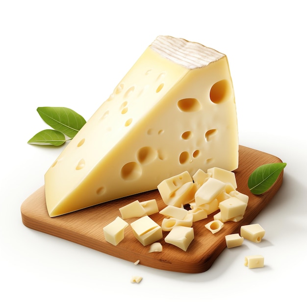 Queso Blanco isolated on transparent background