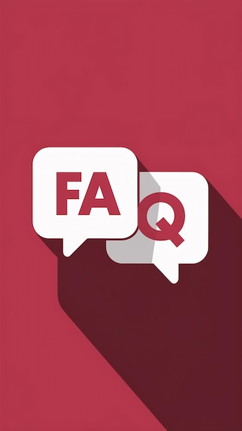 Photo questions and answers flat icon vecor design faq speech bubble sign