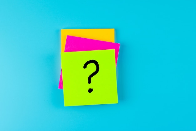 Questions Mark ( ? ) word in paper note frequently. FAQ(frequentlyasked questions), Answer, Q&A, Communication and Brainstorming, International Ask a Question day Concepts