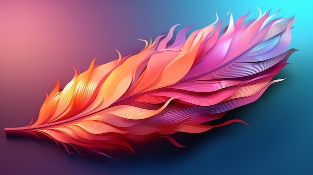 Quill Pen Design Vector Gradient Template