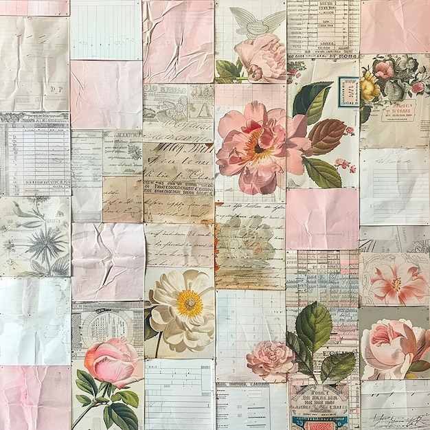 Photo a quilt with flowers and letters on it