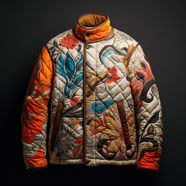 Photo quilted jacket