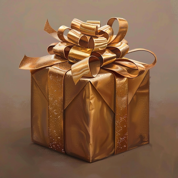 quotA Beautifully Wrapped Gift Box with a Large Bow High Detailquot