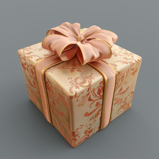 quotA Beautifully Wrapped Gift Box with a Large Bow High Detailquot