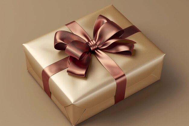 quotA Beautifully Wrapped Gift Box with a Large Bow High Detailquot