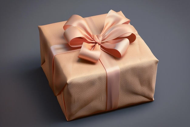 quotA Beautifully Wrapped Gift Box with a Large Bow High Detailquot