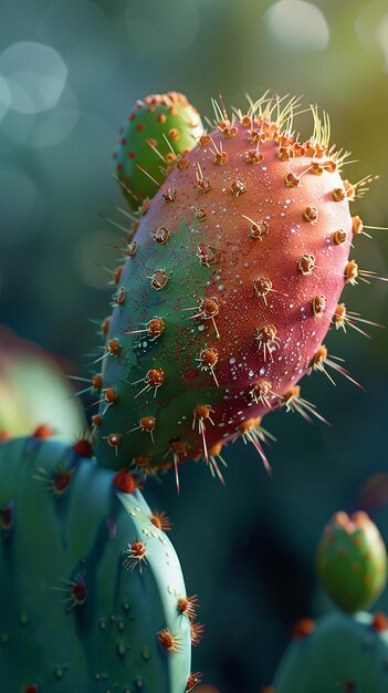 quotA Detailed View of a Prickly Pear Cactus Fruitquot