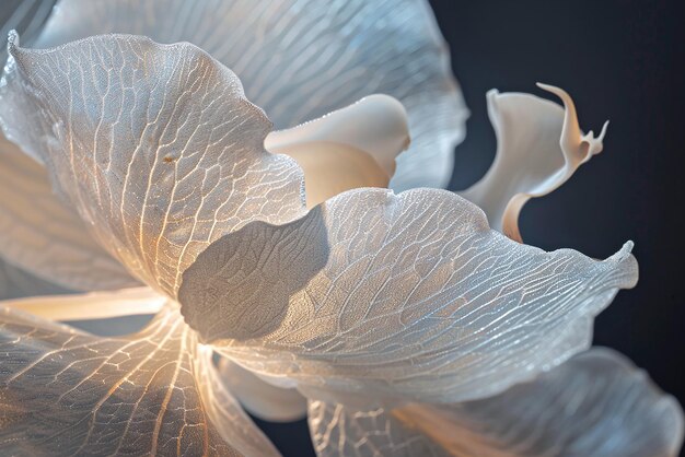 quotA Macro Shot Capturing the Delicate Veins of a Translucent Leafquot