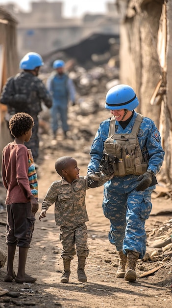 Photo quota moving scene of a united nations peacekeeping missionquot