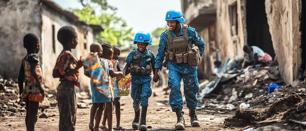 Photo quota moving scene of a united nations peacekeeping missionquot