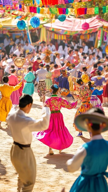 quotA Vibrant Scene of a Traditional Cultural Festivalquot