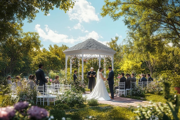 Photo quota wedding ceremony in a beautiful gardenquot