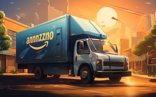 quotAmazon Prime Delivery Truck on the Movequot Ai