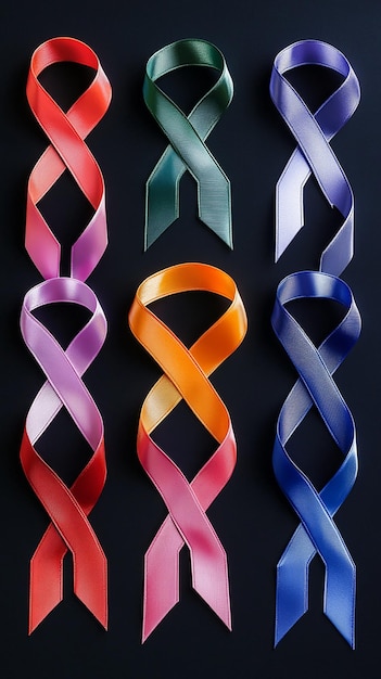 Photo quotawareness ribbon created from several ribbonsquot