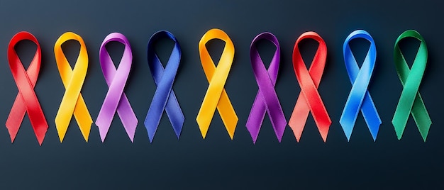 Photo quotawareness ribbon created from several ribbonsquot