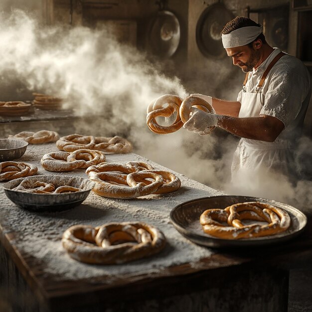 Photo quotbaker preparing a holiday feast in the kitchenquot