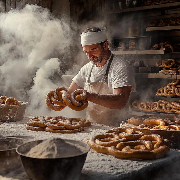 Photo quotbaker preparing a holiday feast in the kitchenquot