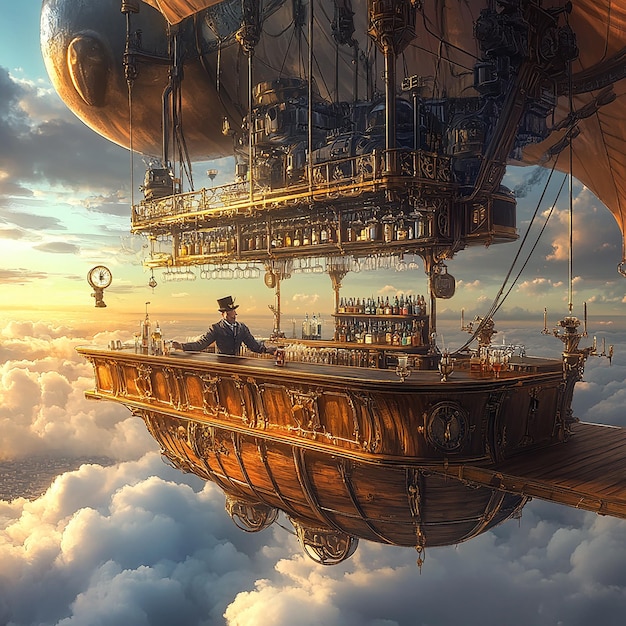 quotBartender Serving on an Airship in the Skyquot