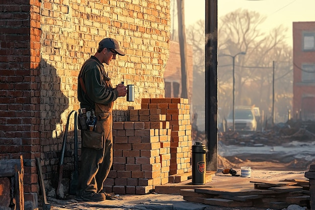 quotBricklayers Morning Routine Intimate Work Preparation Scenequot